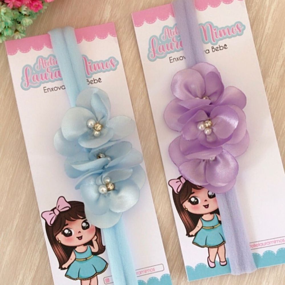 Faixa De Bebê Flor Orquídea