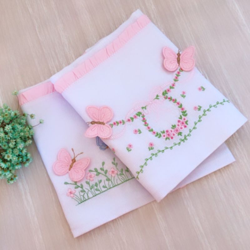 Conjunto Fraldas De Boca Luxo Jardim